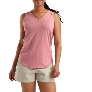 Chaleco Informal Básico de Verano para Mujer, Camiseta sin Mangas, Suave, Transpirable, Cuello en V, Ropa de Gimnasio y Deportes - Product Image 1