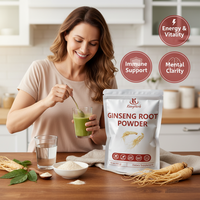 Poudre de ginseng entier 200g - 100% ginsénosides naturels, sans extrait, pureté naturelle