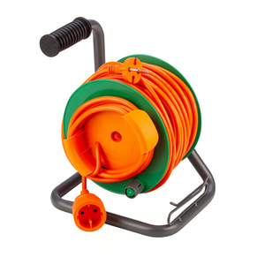 Enrollador de Cable Eléctrico (15m) H05VV-F 2x1.5mmq 1P para Jardín, Naranja y Verde, PP2702, Cables de Alimentación - Product Image 2