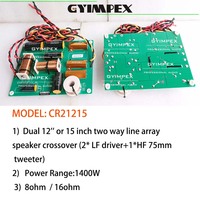 CR21215 Double réseau passif de 15 pouces Double réseau linéaire de 12 pouces Haut-parleur Diviseur de fréquence Filtre croisé