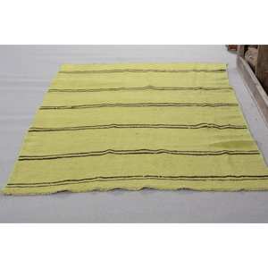 Modern Vintage Turkish Rug 3.6 X 6.4ft Green Brown Patchwork Design Classic Large Area Rectangle Wool Material Latex Room Rug - Product Image 3