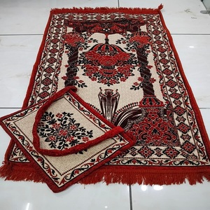 พรมสวดมนต์ของชาวมุสลิมในบ้านแบบอิสลามมีลวดลายแตกต่างกันกระเป๋าเสื่อซักได้สำหรับมัสยิดการค้าต่างประเทศขายส่ง - Product Image 1