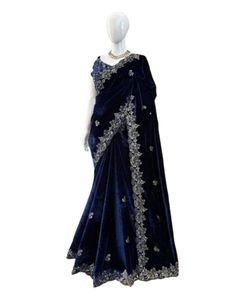 NEW ARRIVAL PARTY WEAR PURE <b>ORGANZA</b> <b>SILK</b> CODDING and EMBROIDERY SAREE WITH BLOUSE SUPPLIER FROM PAKISTAN 2025 - Product Image 1