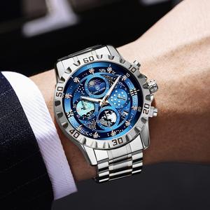 Reloj de Cuarzo Automático para Hombre, Resistente al Agua, Estilo Coreano, Esfera con Diseño de Cielo Estrellado, Luminoso, con Calendario, Casual, para Estudiantes - Product Image 3