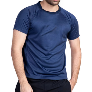 Último diseño ropa de verano secado rápido moda nuevo estilo Slim Fit hombres camiseta personalizada Lisa manga corta hombres camiseta - Product Image 3