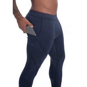 Leggings de Compresión para Correr con Cintura Elástica Personalizados para Hombre, Transpirables, Resistentes al Agua, Antibacterianos, de Secado Rápido, Largos, para Gimnasio - Product Image 5