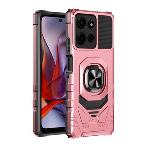 Fundas Magnéticas con Anillo para Motorola G 5G 2025, Moto G 2026, G Play 2026, Color Oro Rosa - Product Image 1