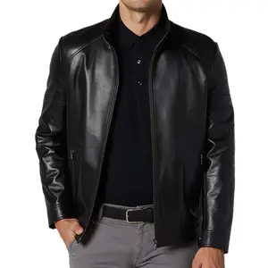 Veste de moto de sport de bonne qualité la plus populaire Produit tendance Veste en cuir Tissu Toile Support tricoté pour hommes