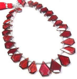 ลูกปัดโกเมนเหลี่ยมเพชรพลอยสีแดง8.5-14มม. 25ชิ้นโกเมนโมซัมบิกธรรมชาติ10 "สาระโกเมนโกเมนแอฟริกันลูกปัดแฟนซีสำหรับเครื่องประดับ - Product Image 1