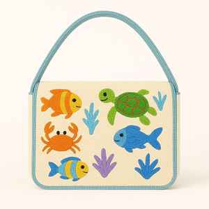 Sac à perles multicolores avec poignée, sac à main, sac à main décontracté, artisanat indien, fait à la main, sac baguette, - Product Image 3