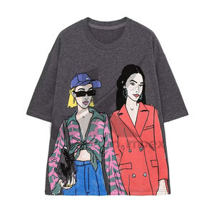 Camisetas bordadas personalizadas para mujer: algodón de alta calidad con diseños de bordado personalizados, perfecto para ropa informal - Product Image 1