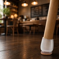 Protections de pieds de meubles en silicone transparent, anti-rayures, antidérapantes, silencieuses, pour les pieds de chaises et de tables