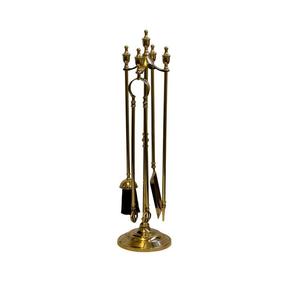 Durable metal <b>fire</b> sets with long handles and timeless charm ideal for colonial and vintage home interiors - Product Image 2