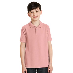 Polos pour garçons de haute qualité en polyester respirant, de couleur pure, avec sublimation personnalisée - Product Image 1
