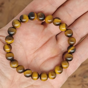 ซื้อสร้อยข้อมือหินควอตซ์ไทเกอร์อายคุณภาพพรีเมียมขายส่ง สำหรับผู้ชายและผู้หญิง เครื่องประดับพลอยกันน้ำ - Product Image 4