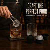 Coffret Cadeau SHUNSTONE Rocks Tumbler avec Boîte de Rangement en Bambou Personnalisée et Moule à Glaçons – Cadeau Whisky pour Hommes Amateurs de Whisky – En Stock