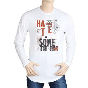 T-shirt à manches longues pour homme - Blanc - Product Image 3