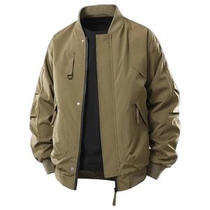 เสื้อโค้ทแฟชั่นคอปกตั้งธุรกิจลำลองแจ็คเก็ตบอมเบอร์แจ็คเก็ตสีล้วนสำหรับผู้ชายแจ็คเก็ตใส่ทำงานสำหรับผู้ชายแจ็คเก็ตเบสบอลฤดูหนาวฤดูใบไม้ร่วง - Product Image 6