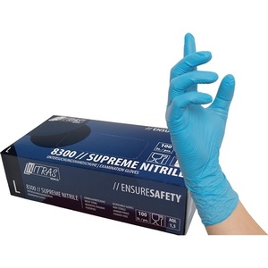 Guantes de Seguridad Desechables Supreme Nitrile Blue, Talla S, EN374 PPE III, 100 Guantes por Unidad - Product Image 1