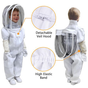 Traje de Protección Infantil de Algodón Transpirable para Apicultura con Velo Redondo y Protección Facial - Product Image 5