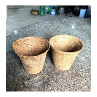 Pot en fibre de coco biodégradable et durable Pot en fibre de coco naturel Parfait pour la culture de fleurs, d'herbes et de légumes Maison Jardin