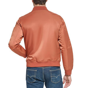 Veste bomber en satin personnalisée à la vente chaude, veste en satin pour hommes, taille plus, vêtements décontractés, veste en satin brillante - Product Image 2