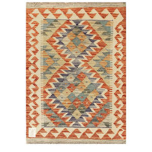 Alfombra Kilim de Maimana, Afganistán, 89 x 65 cm, Decoración de Pared - Product Image 1