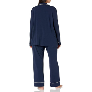 Navy Color Pajamas Soft & Stylish Cotton Modal Pajama Set Cozy Sleepwear for Women Wholesale Supplier - Product Image 3