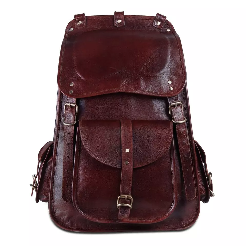 Zaino in pelle originale per giovani di moda Laptop per uomo zaino personalizzato borsa a tracolla per scuola zaino in pelle lucida da donna