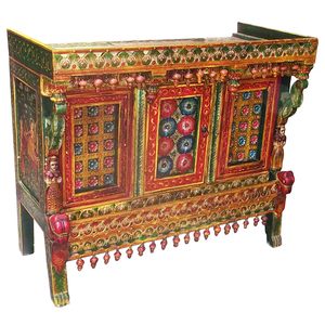 ไม้โบราณมือทาสีบุฟเฟ่ต์ตู้เก็บของตู้เก็บของมือทาสีเฟอร์นิเจอร์โบราณ - Product Image 1