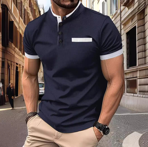 Summer Men Knitted 100% Cotton Short Sleeve Casual Slim Fit Breathable for Shirt for Running Golf Outdoor Use - Product Image 5