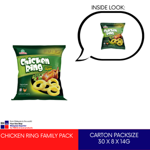 Anillo de pollo oriental 8x14g paquete familiar sabor a pollo asado bocadillo Halal Ayam contenedor de mezcla de Malasia Oriental pegatina gratis barata - Product Image 2