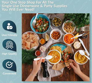 Cubiertos Desechables de Plástico PP/PS/PLA, Biodegradables, Ecológicos, Seguros para Alimentos, Reciclables, de Peso Medio-Pesado, para Fiestas, Libres de BPA - Product Image 3