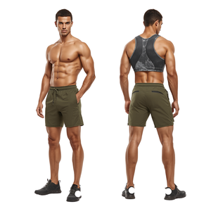 Shorts Deportivos para Hombre al por Mayor, Color Verde Oliva, Transpirables, Ecológicos, de Alto Rendimiento, Ligeros, para Entrenamiento y Fitness - Product Image 3