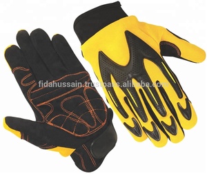 Guantes de cuero mecánicos y de trabajo de seguridad para manos de cabra de excelente calidad a bajo precio de Pakistán - Product Image 3