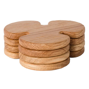 Sous-verre de haute qualité 100% bois naturel fait boisson servant sous-verre Acacia sous-verre en bois fabrication acheter fournisseur indien - Product Image 6