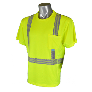 High viz เสื้อแขนสั้นโพลีเอสเตอร์ Hi VIS เสื้อทำงานเสื้อแจ็คเก็ตบุ - Product Image 2