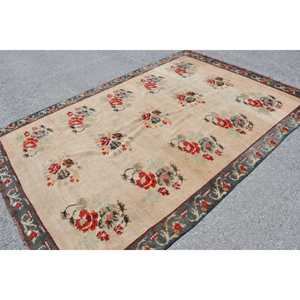 Tapis vintage, tapis turc 6,46x9,5 pieds, tapis persan en laine rouge - Product Image 4