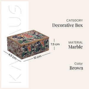 Boîte à bijoux en marbre à motif d'éléphant vintage, solution de rangement élégante pour vos accessoires bien-aimés - Product Image 4