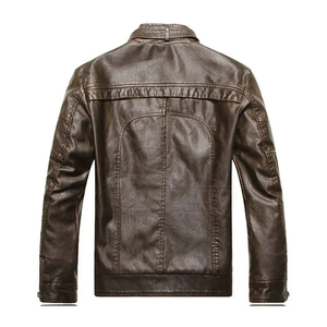 Veste classique en faux cuir PU pour garçons, nouvelle arrivée pour hommes, veste en cuir slim fit, bon marché - Product Image 2