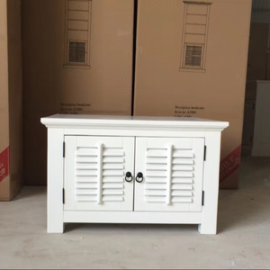 Mesa de centro rústica blanca, paquete plano de desmontaje de muebles, acabado de Base de agua no tóxico, fabricante de Vietnam para dormitorio - Product Image 2