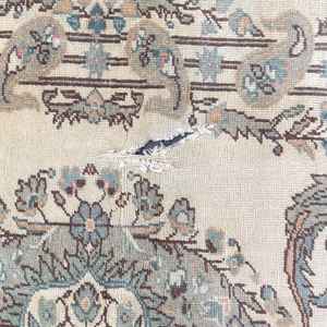 Alfombra Turca Vintage de 4.7x6.9 pies, Alfombra de Lana Marrón con Diseño de Puntos - Product Image 3