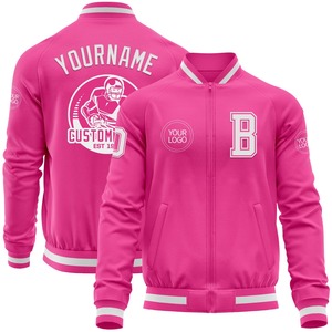 Vente en gros dans l'industrie directe, blouson d'hiver décontracté personnalisé blanc rouge-marine, veste à capuche bicolore Varsity Letterman à snap complet - Product Image 4