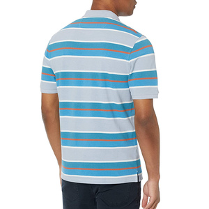Polo d'été à manches courtes pour hommes, maillot respirant anti-boulochage, logo personnalisé, design de couleur unie - Product Image 6