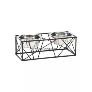 Bols pour petits animaux de compagnie de qualité supérieure, mangeoires en métal fer avec différents designs et formes, bols élégants pour nourriture et eau pour animaux de compagnie - Product Image 5