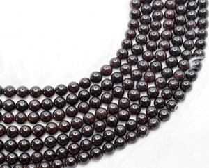 Hot Trending Reddish Brown Garnet 8mm Round <b>Beads</b> Natural Healing <b>Crystals</b> for Meditation Jewelry Making - Product Image 1
