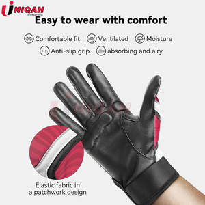 Gants de frappe de baseball pour adultes, collection style unique, manchette longue élastique, adhérence améliorée, durables, confortables, en cuir - Product Image 4