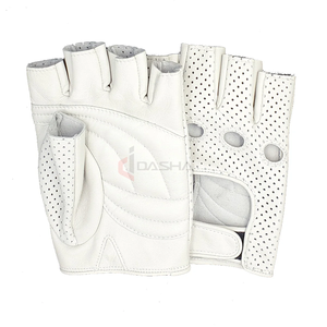 Gants en cuir demi-doigt personnalisés de haute qualité hommes femmes hiver chaud doux confortable mode conduite fournisseur de vêtements quotidiens - Product Image 1