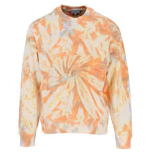 Sweat-shirt arc-en-ciel tie-dye en couleurs pêche et multi | Col rond, manches longues, passementerie côtelée | Sweat-shirt à motifs tendance - Product Image 4