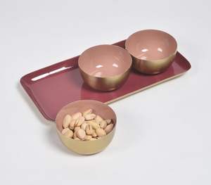 Añade encanto a tu espacio con esta bandeja de metal decorativa técnicas artesanales para el estilo de desorden Diario para Bodas - Product Image 1